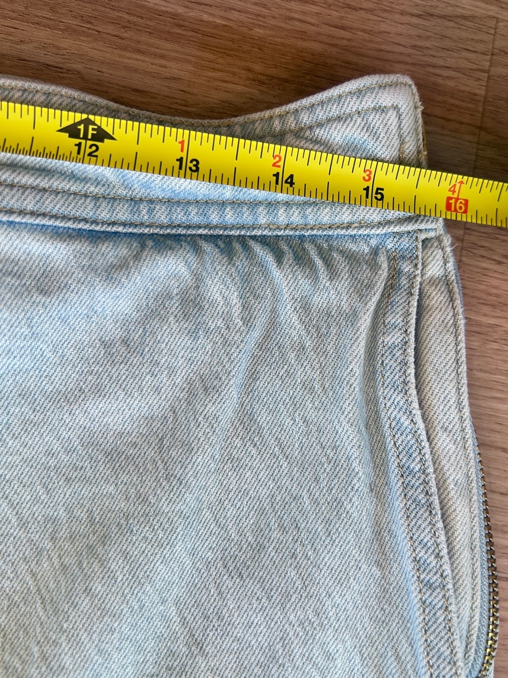 J.Crew Wrap Front Denim Mini Skort Montauk Wash Size 8 - Picture 13 of 15